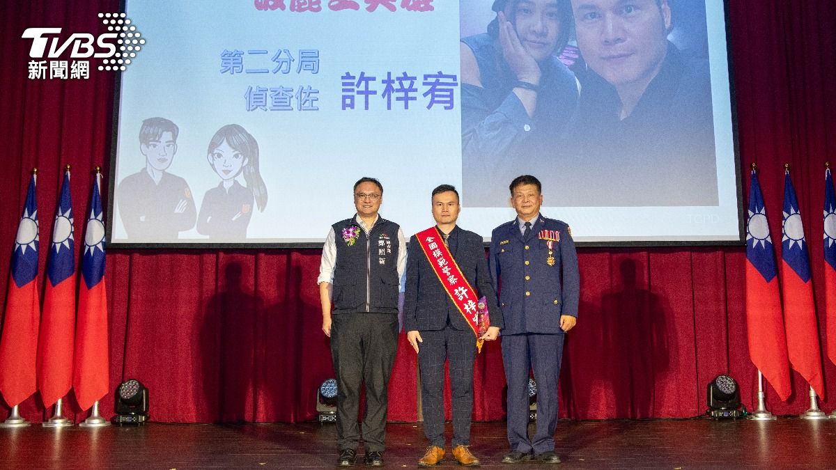 偵查佐許梓宥是今年台中唯一一位全國模範警察。(圖/TVBS)