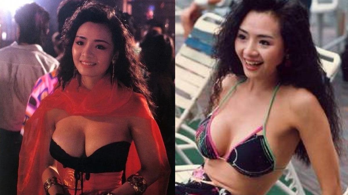 葉子楣的傲人上圍性感破表,在90年代可說是家喻戶曉的艷星。(圖/翻攝自微博)
