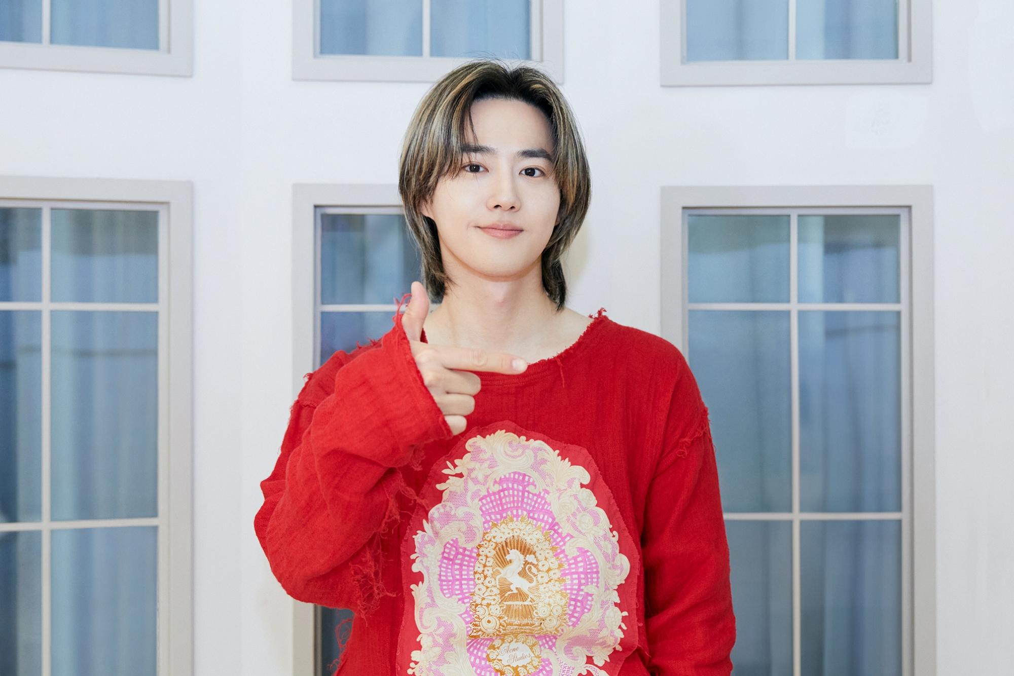 SUHO期待能在台灣吃到牛肉麵、珍珠奶茶。（圖／SM Entertainment提供）