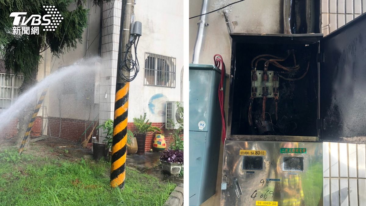 快訊/雲林西螺警分局變電箱疑過熱起火 緊急疏散60人