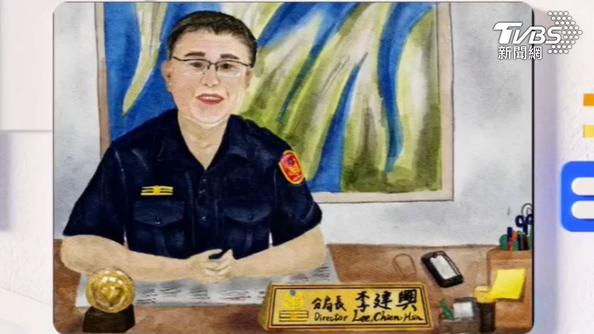女警的手繪成了一大亮點。(圖/TVBS)