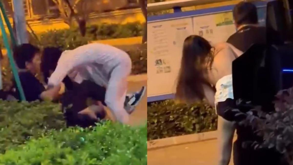 特斯拉警報狂響!陸網美驚見「尪車震太晃」 當街扯爆小三衣狂扁