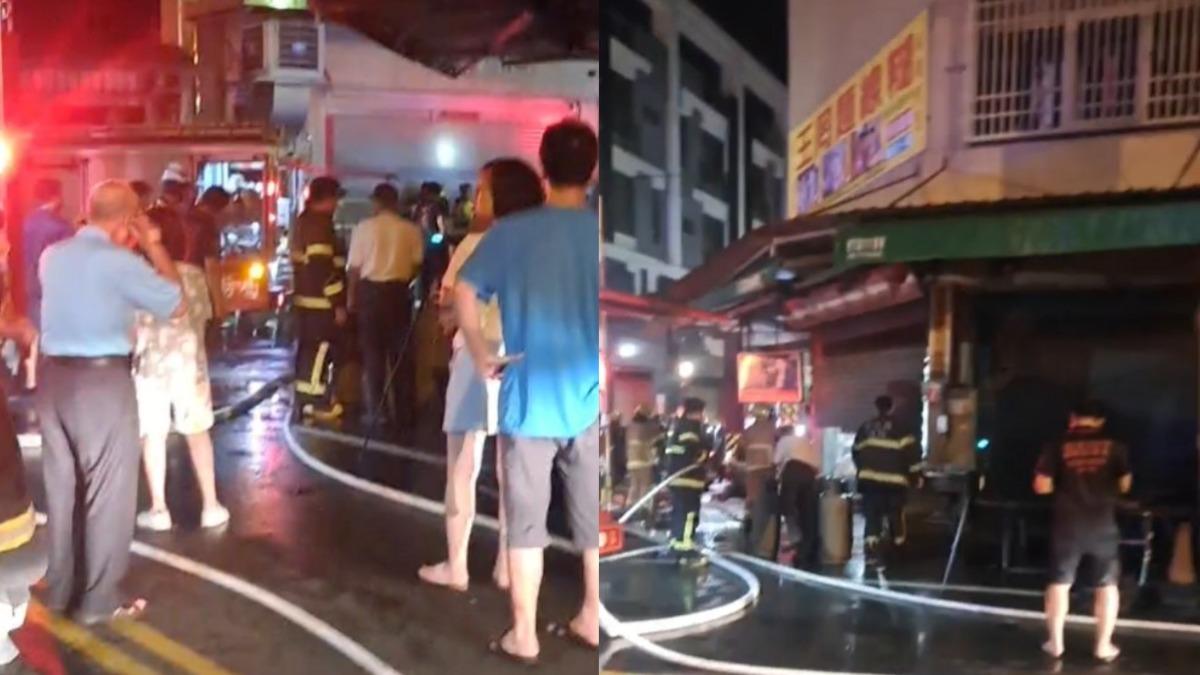 「王罔麵線糊」起火,嚇壞附近居民。(圖/翻攝自臉書「我愛鹿港小鎮」)