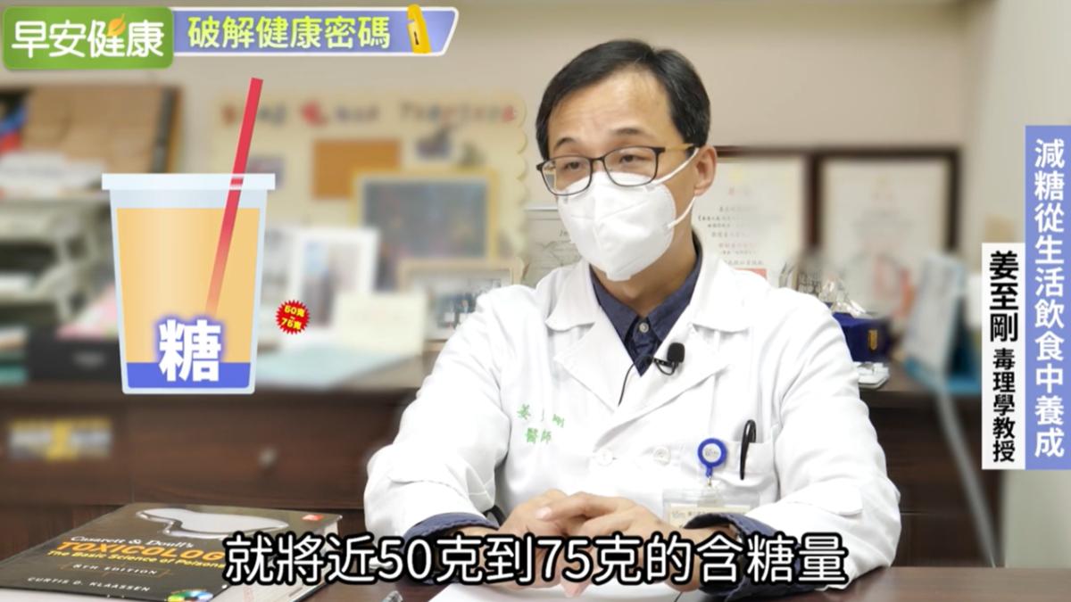 台大醫院醫師姜至剛呼籲民眾務必減少糖的攝取。(圖/翻攝自「早安健康」YouTube)