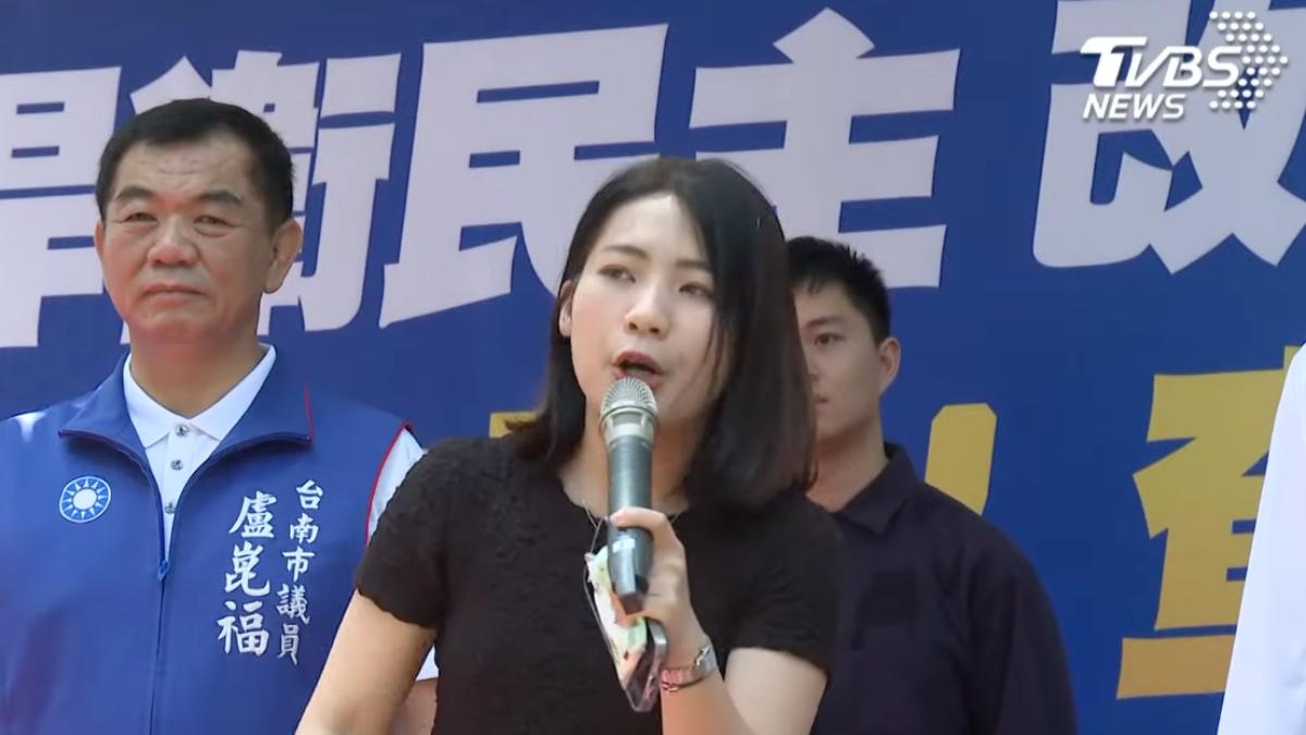 徐巧芯等藍委前進台南街頭宣講。（圖／TVBS）