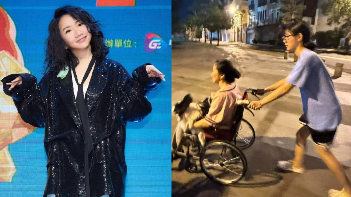 陶晶瑩出事了!「坐輪椅」被女兒推著走 經紀人曝最新傷勢