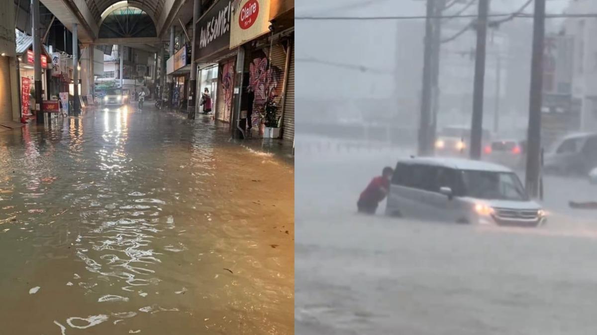 沖繩百年大雨!那霸機場遇雷擊「地勤急避難」逾百航班取消延誤