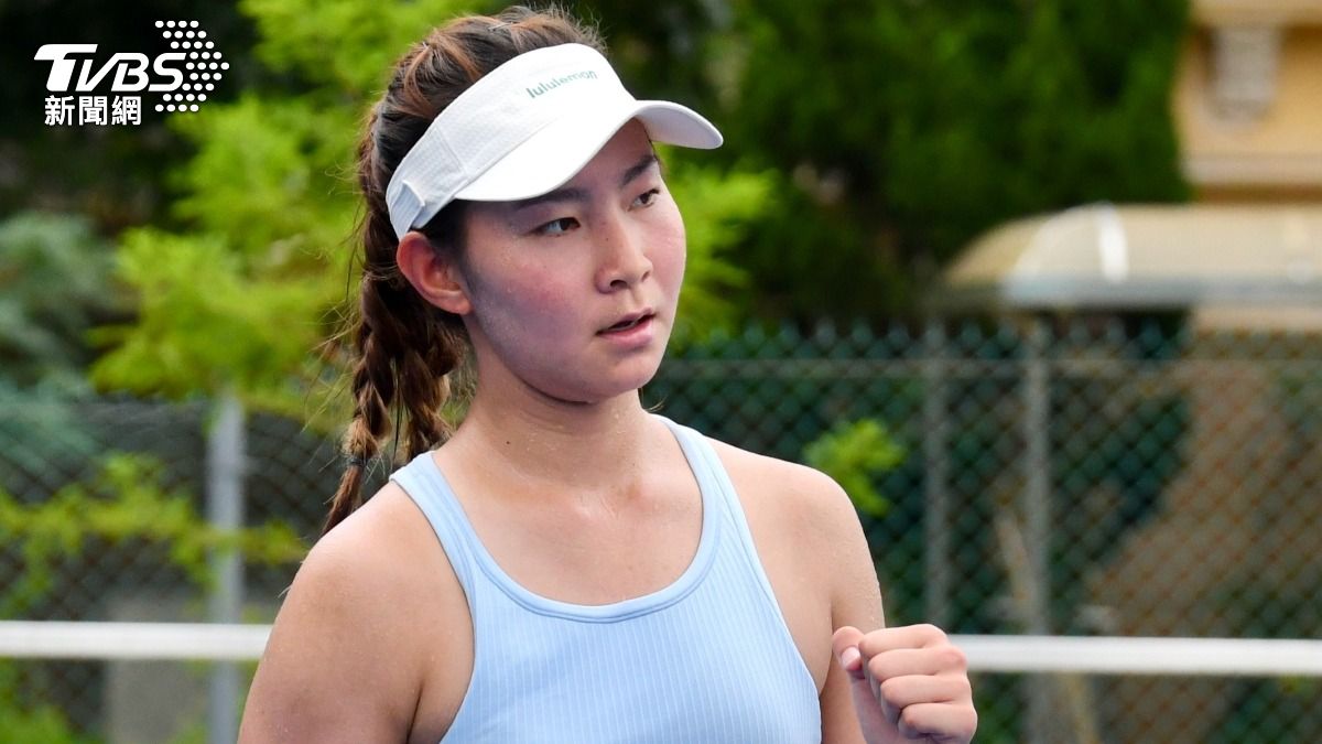 曹家宜今日參加2024台塑盃國際職業女子網球錦標賽。(圖/胡瑞麒攝)