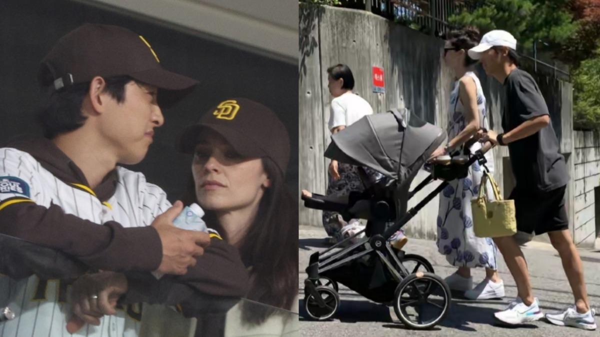 宋仲基腳踩破萬球鞋帶凱蒂出巡! 為嫩嬰備「天價德國座駕」逛街