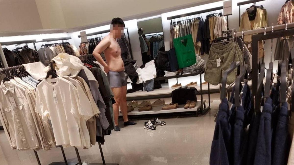 衣褲鞋子全脫了！他只剩內褲逛ZARA　網：整間都是我的試衣間