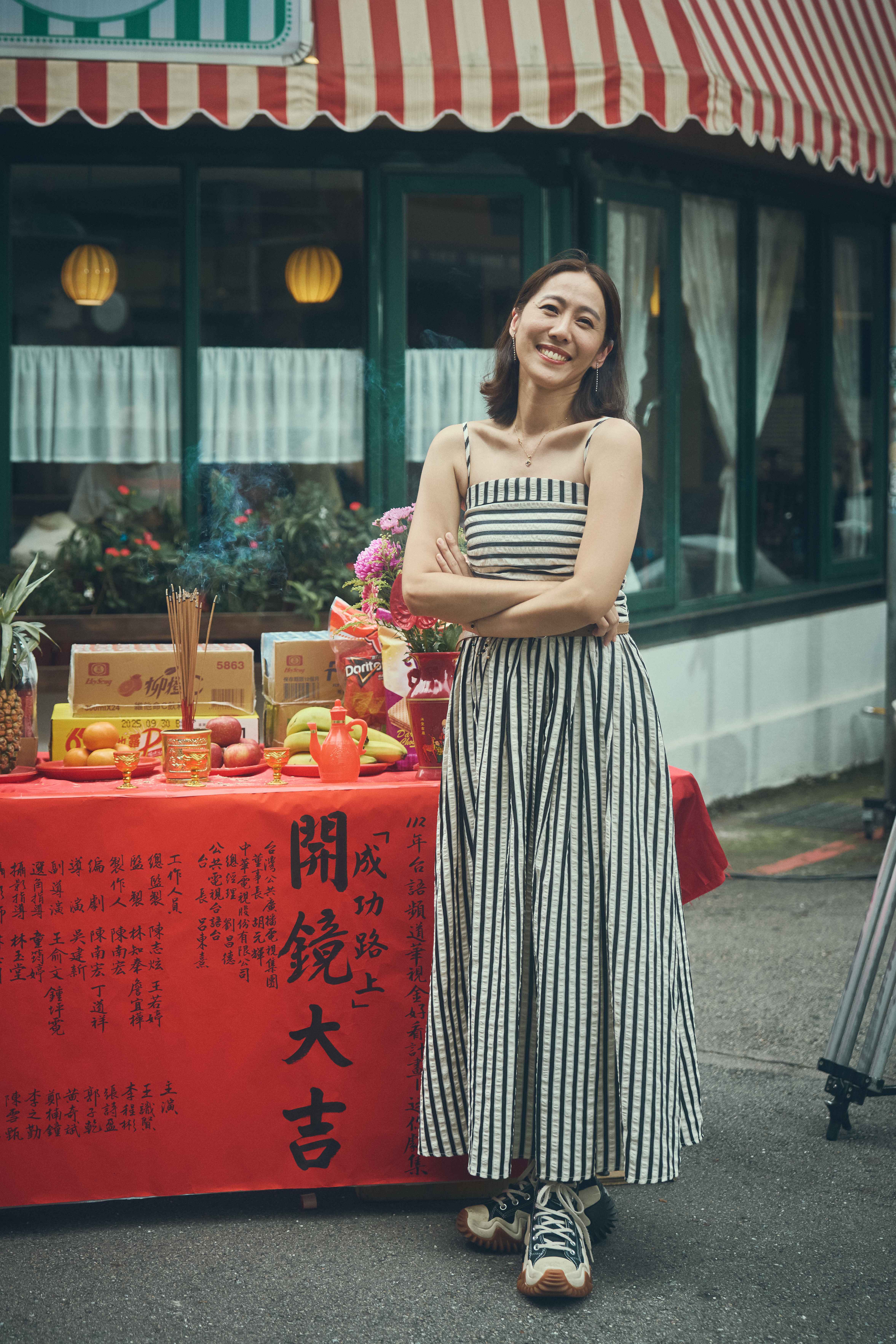 張詩盈出席《成功路上》開鏡儀式。(圖/華視、公視台語台提供)
