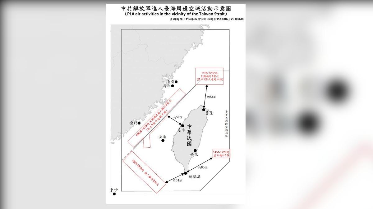 又擾台!國防部今偵獲共機11架 8架次逾越海峽中線