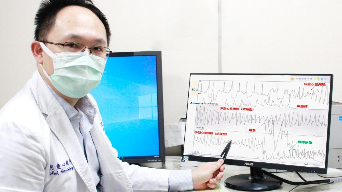 小涵是罹患「KCNH2基因相關的長QT症候群所誘發多型性心室頻脈」。(圖/中國醫提供)
