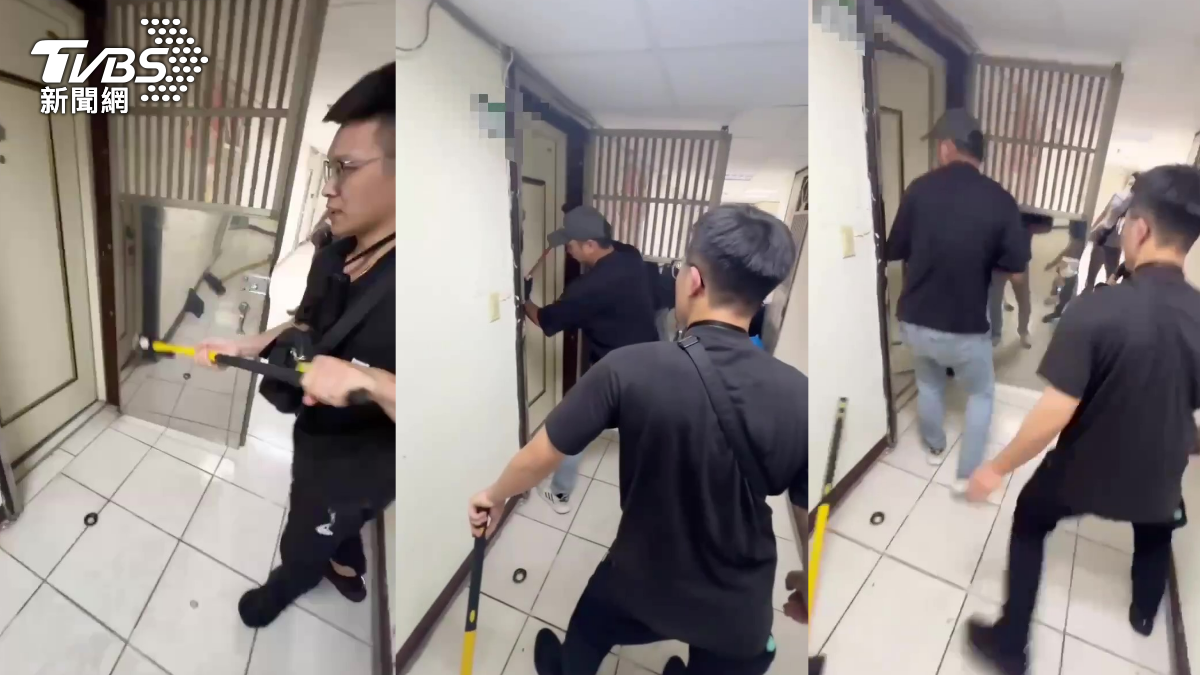 小姐拒絕開門遭警方破門進入，結果疑似爬窗躲避時墜樓身亡。（圖／TVBS）