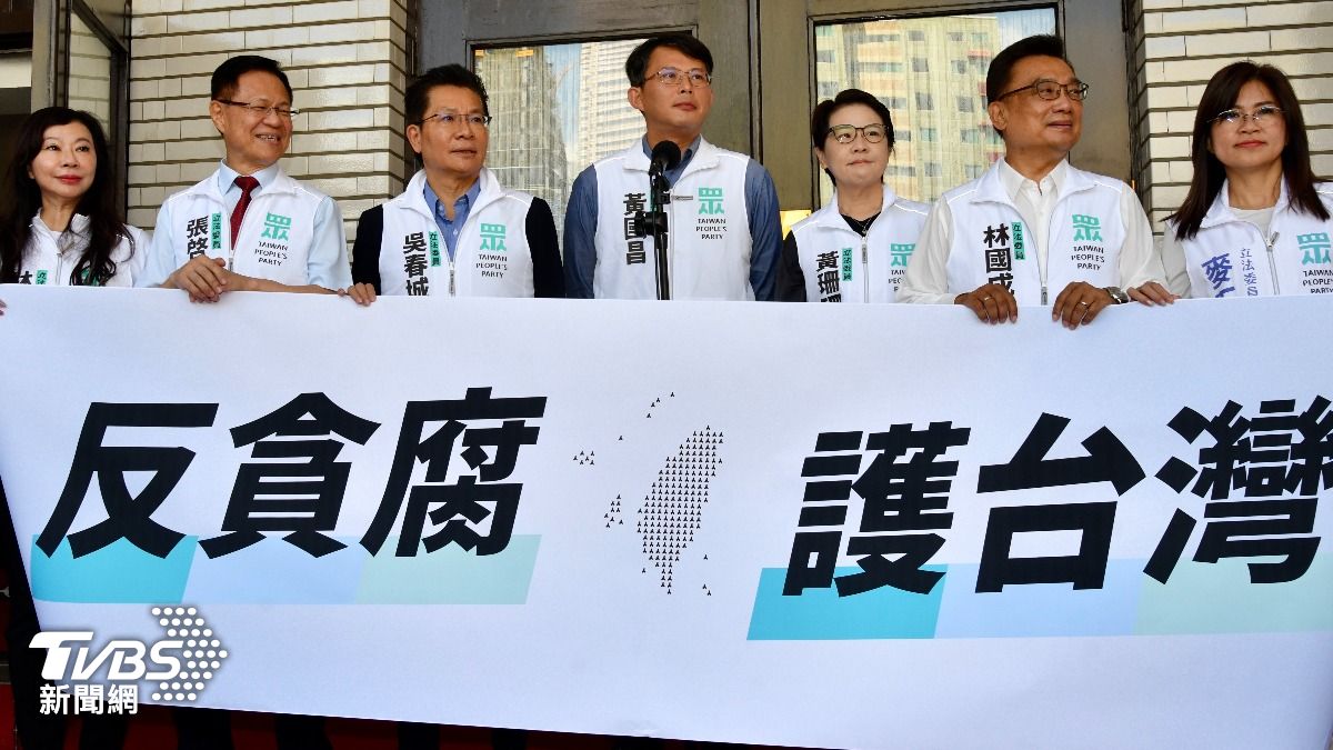 民眾黨團一致支持國會改革案。(圖/胡瑞麒攝)