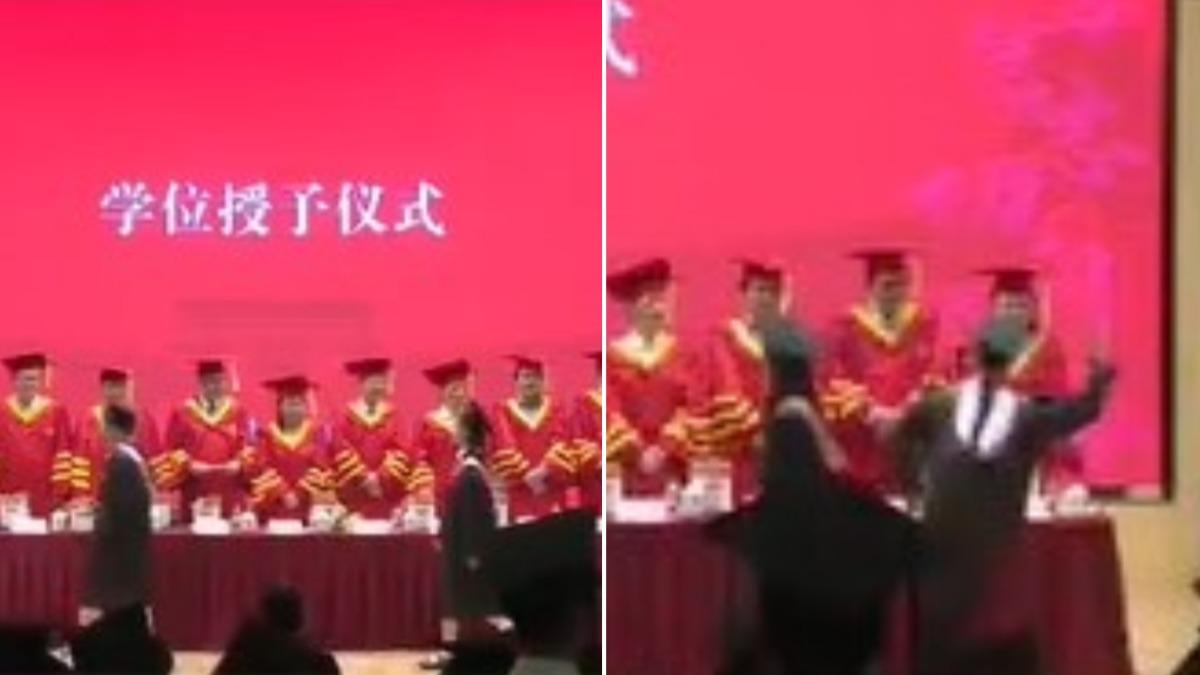 台灣學生畢典打復旦大學教授 網傳是「藍營高層孫子」國民黨回應了