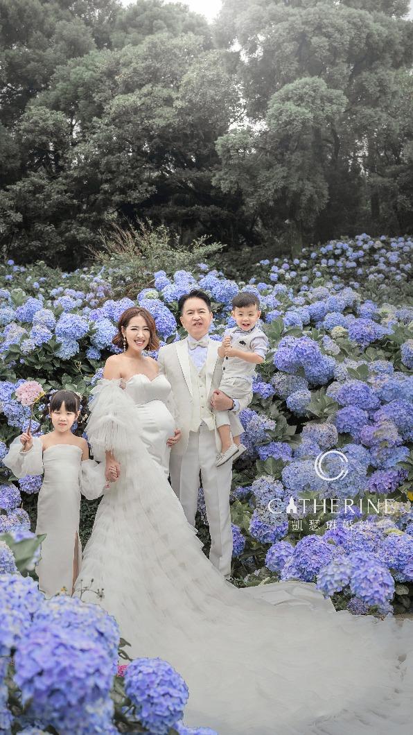 劉伊心拍孕婦寫真留紀念。(圖/凱瑟琳婚紗提供)