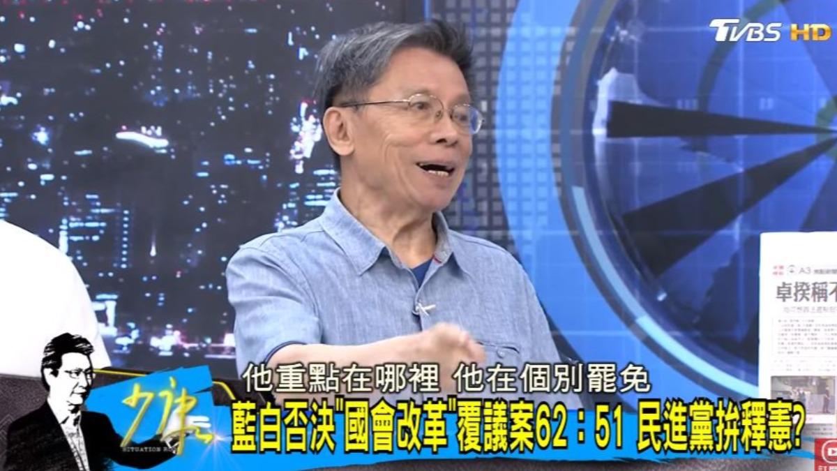 沈富雄提醒,覆議案表決後的新戰場將是「個別罷免」。(圖/翻攝自《少康戰情室》YT)
