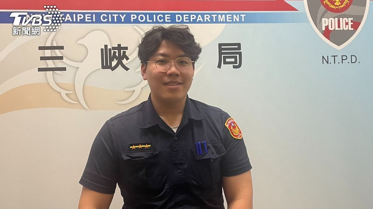 三峽分局警員朱雨檀。(圖/TVBS)
