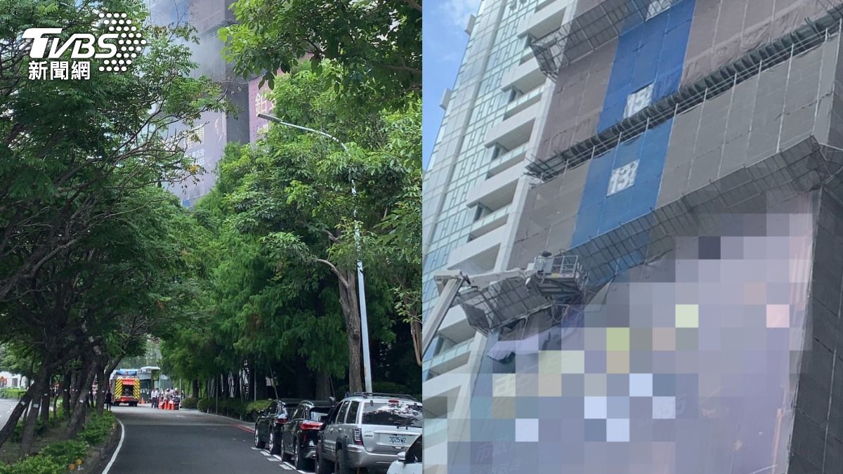 台中七期豪宅工地火警!白煙猛竄燒看板1人傷 起火原因曝