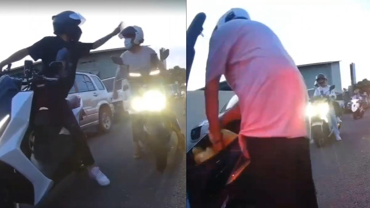 2騎士行車糾紛互飆罵!他火爆抄傢伙...只剩「輕便雨衣」軟了