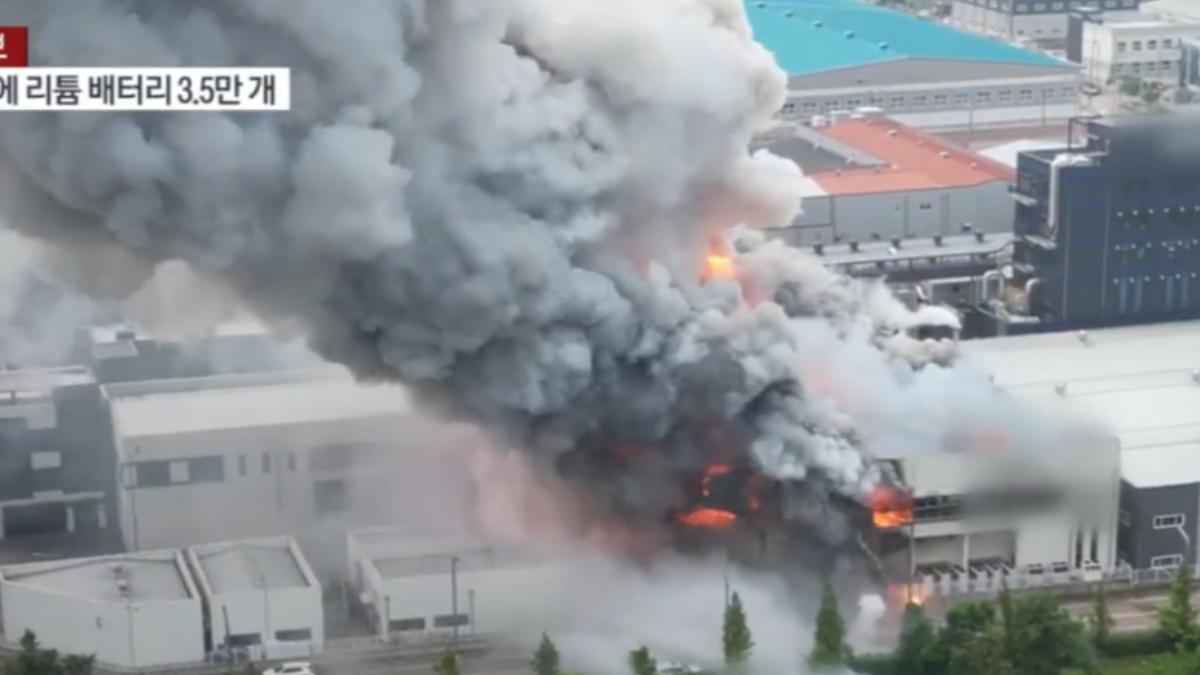恐怖濃煙竄天!南韓鋰電池工廠大火 增至22死其中18人來自中國