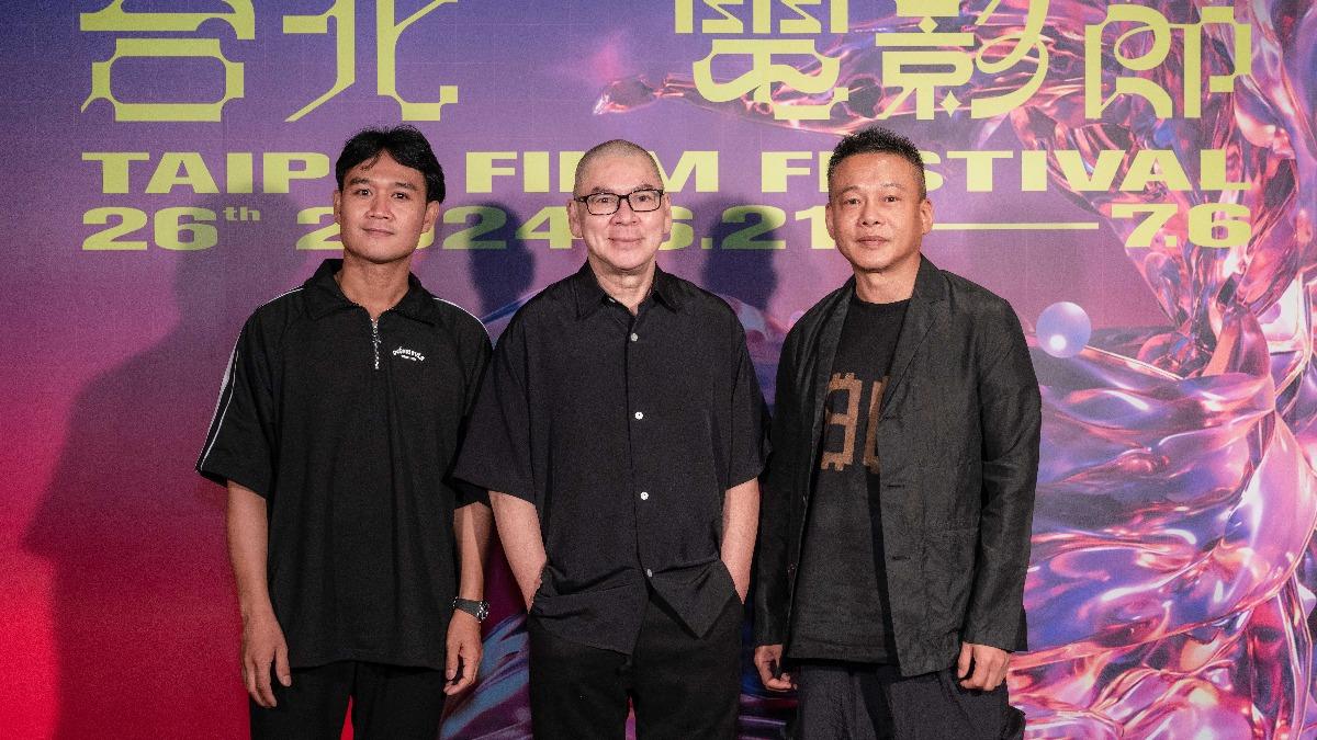 亞儂・弘尚希（左起）、蔡明亮、李康生。（圖／台北電影節提供）