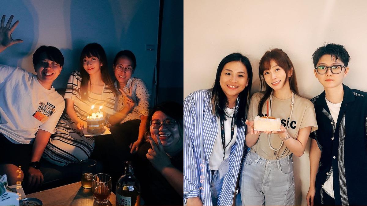 篠崎泫曬出友人為她慶生合照。(圖/翻攝自篠崎泫IG)