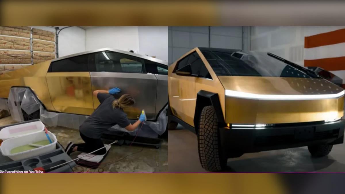 穿24K金衣！全球首輛「純金Cybertruck」亮相　將當獎品送出