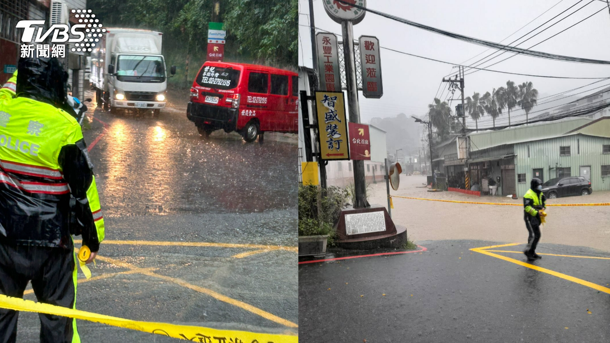 天氣/新北午後雷雨成災!道路淹成河流 三峽土石流疏散9人