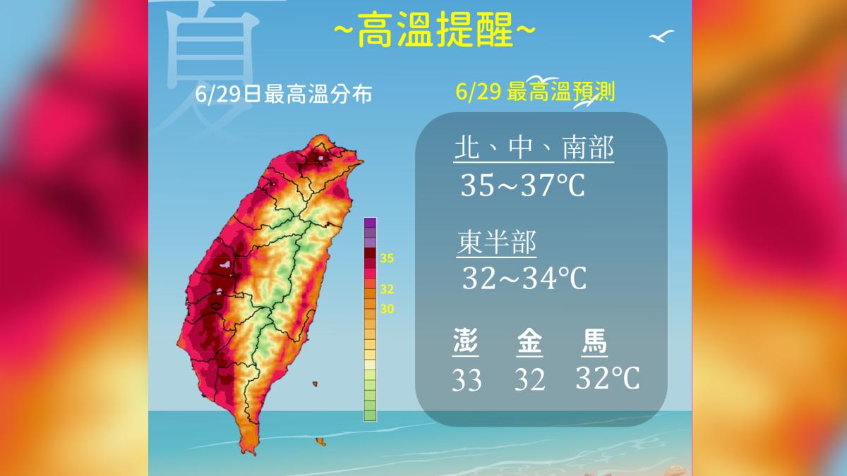 高溫提醒。（圖／氣象署）