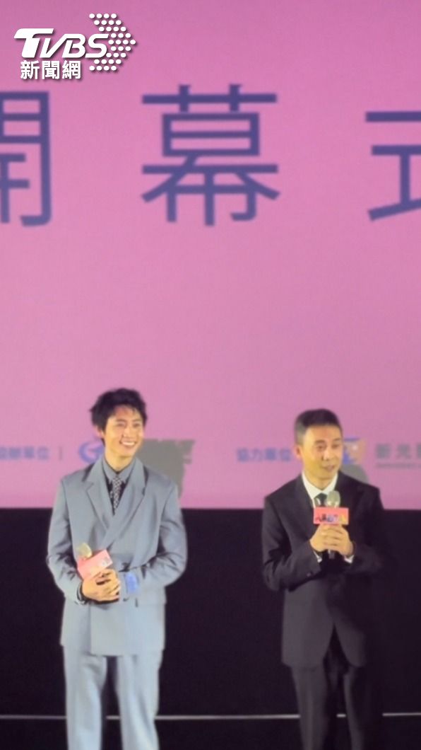 魏晨(左)、張譯來台參加兩岸電影展。(圖/羅子欣攝)