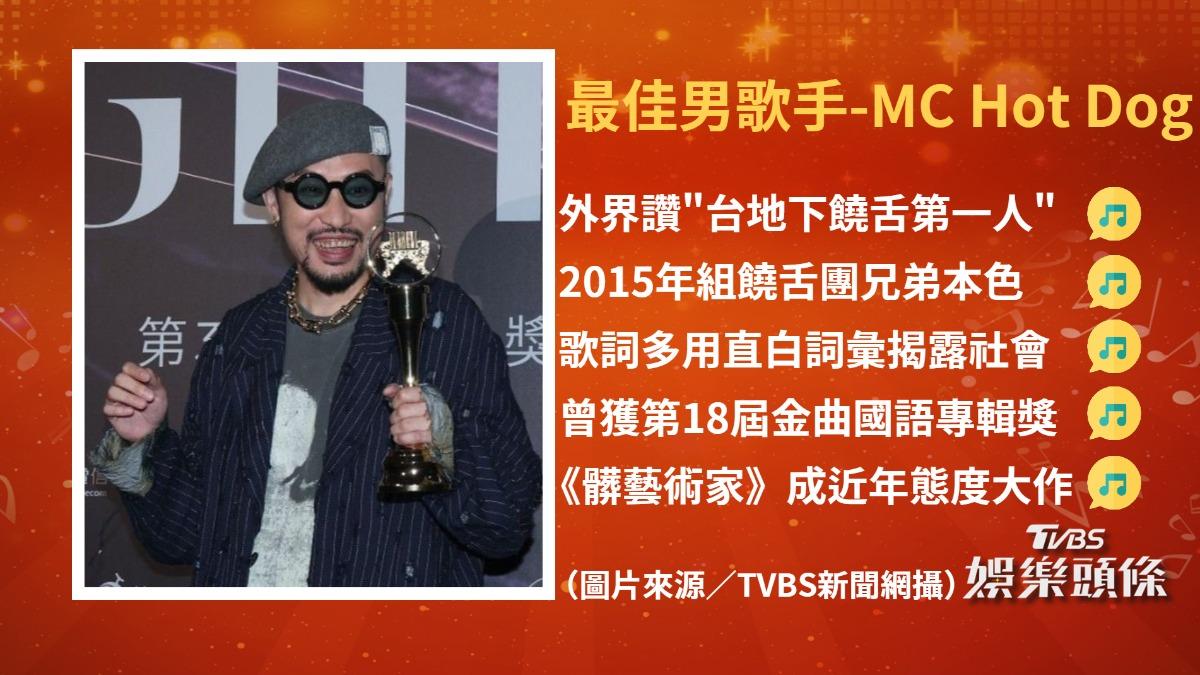 最佳華語男歌手-MC Hot Dog。(圖/TVBS)