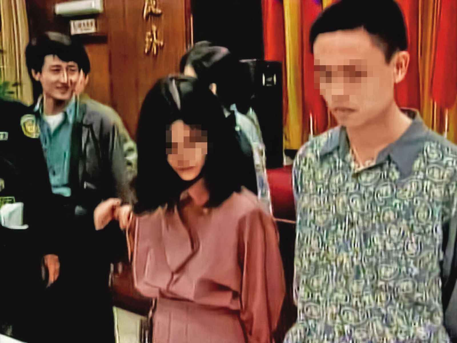 警方在案發後3天內，陸續逮捕包括槍手、黃妻（左）在內的4名共犯，但黃上豐已潛逃中國大陸。（圖／東森新聞提供）