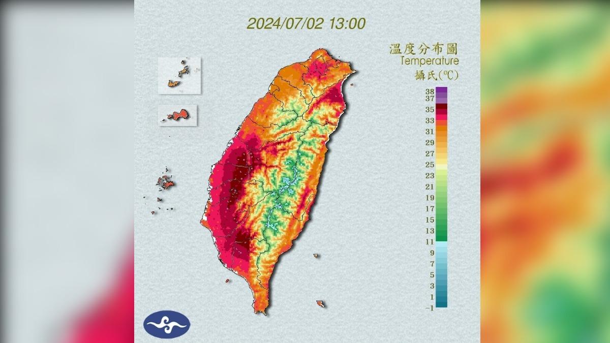 天氣／炎熱難耐！16縣市亮高溫燈號　台北體感「飆44度」　
