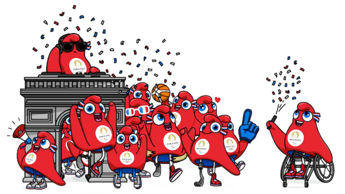 巴黎奧運會的吉祥物弗里吉（Phryges），取材自法國大革命時期流行的「弗里吉亞帽」（Bonnet Phrygien）。（圖／翻攝自 IG@paris2024）