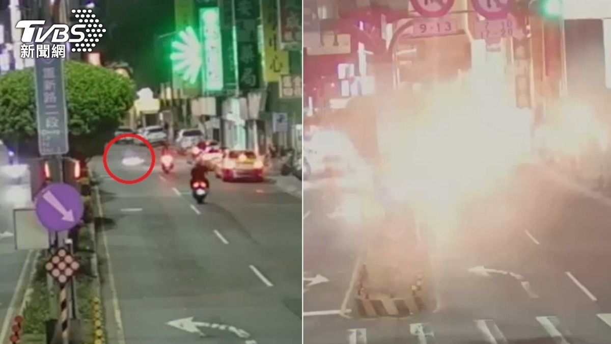 路口監視器拍下整個過程。(圖/TVBS)