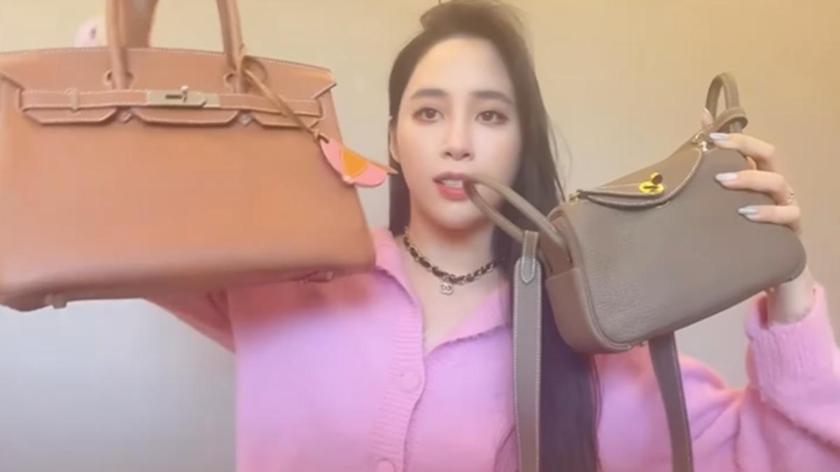 歐陽妮妮買愛馬仕配貨不手軟。(圖/翻攝自YouTube)