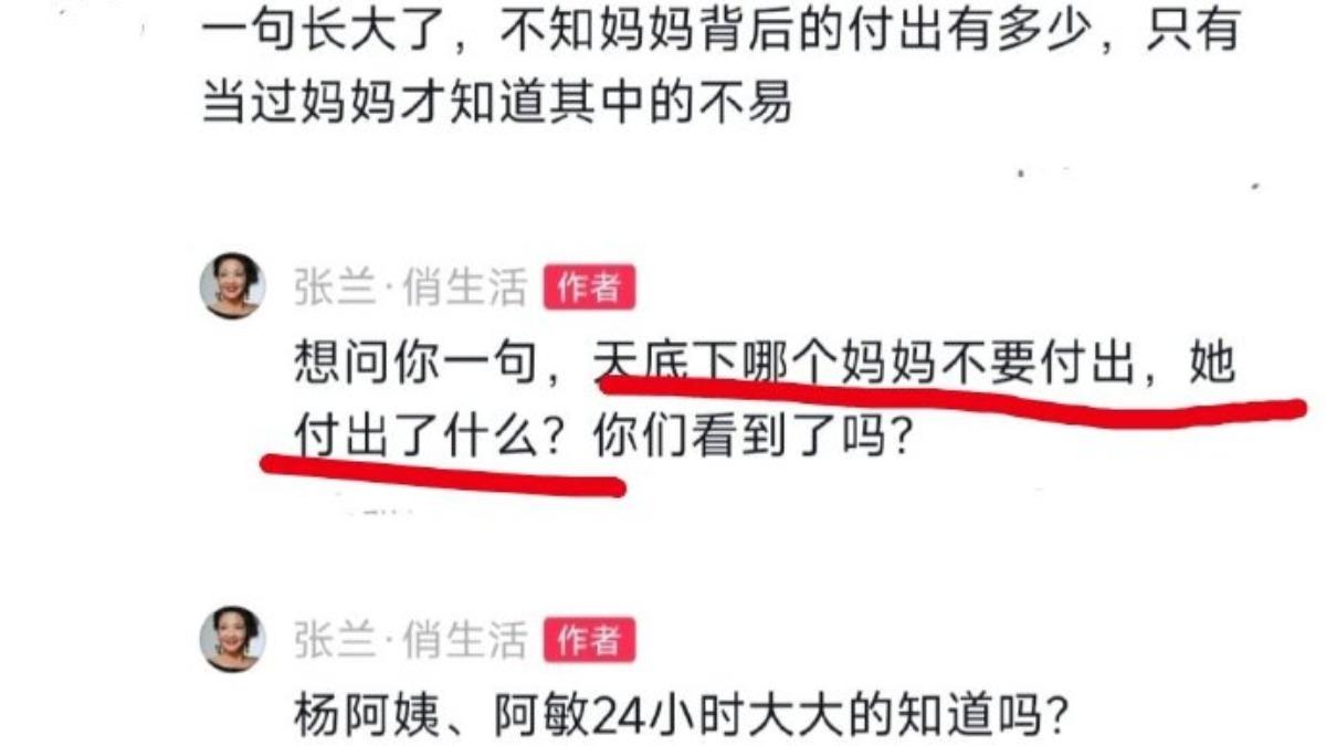 張蘭怒嗆網友「她付出了什麼？」遭酸還不放過大S。（圖／翻攝自微博）