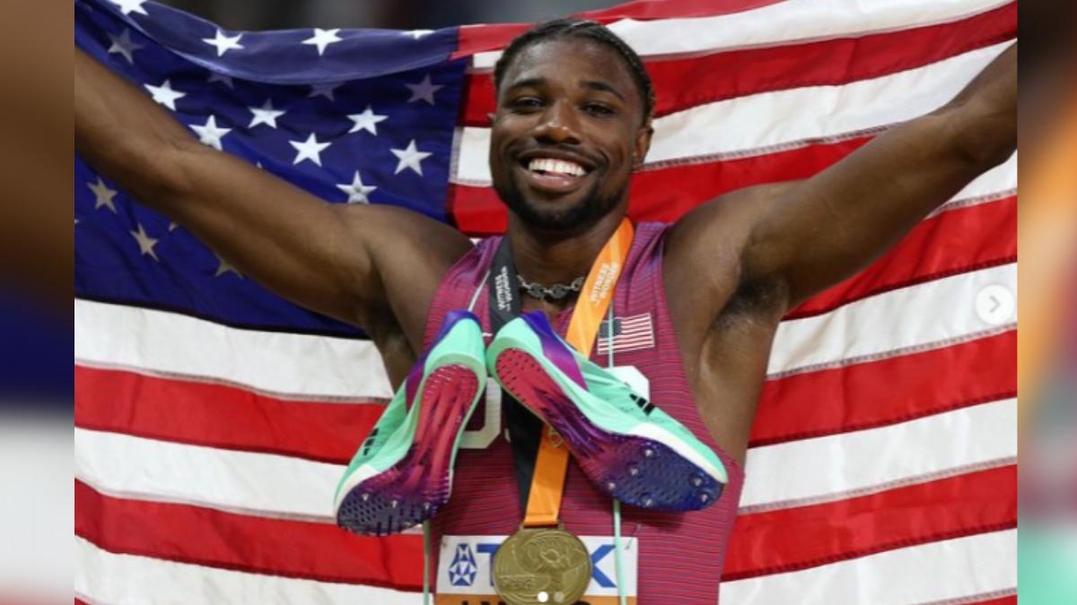 萊爾斯(Noah Lyles)。(圖/翻攝自 IG@nojo18)