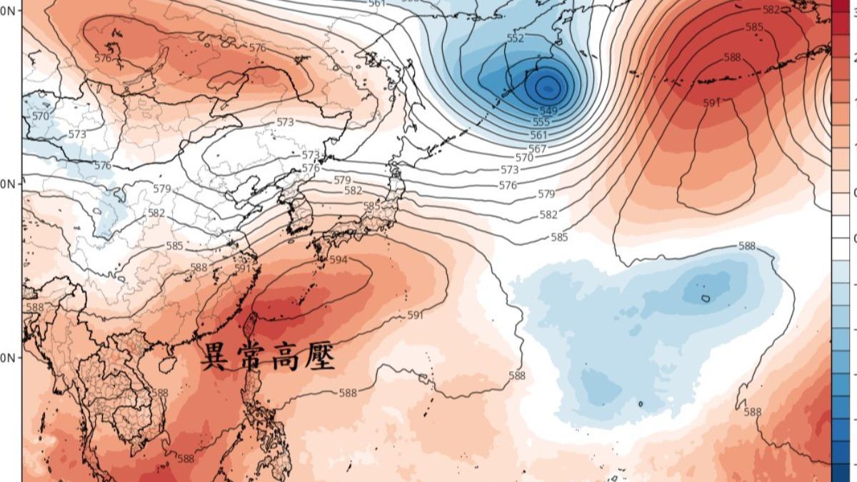 天氣/很強「異常高壓」在台灣正上空 鄭明典驚曝影響