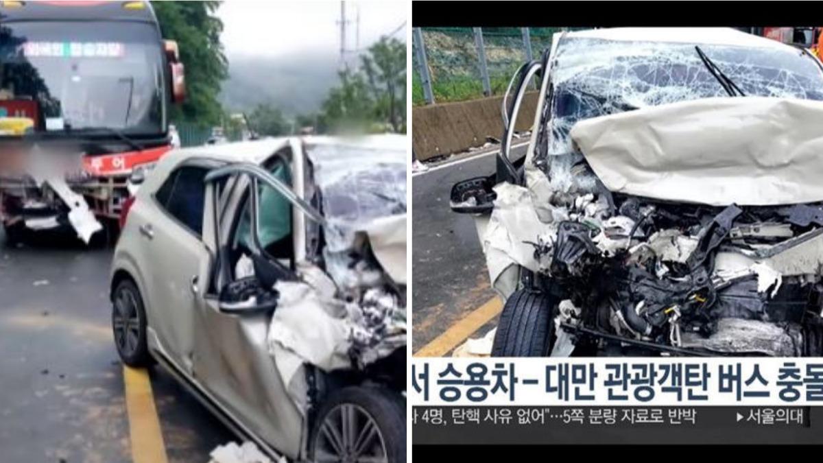 東南旅遊巴士韓國遭逆向車撞上 10名台客受傷、肇事駕駛身亡