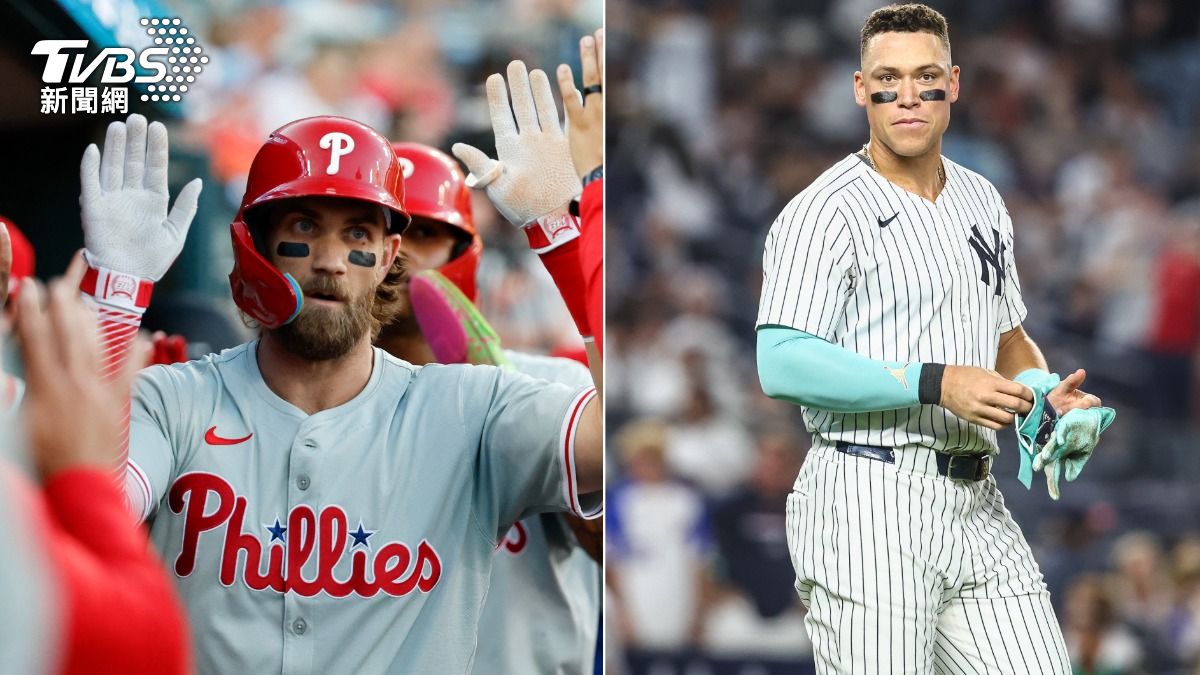 MLB/「6月狂谷」輸了!費城人哈波、洋基賈吉蟬聯單月MVP