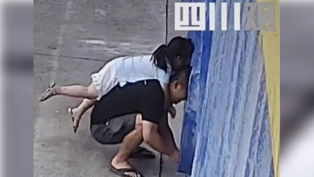 有片/陸女童飛撲「愛的抱抱」!爸爸僵硬數秒癱軟倒地意外「絞殺」