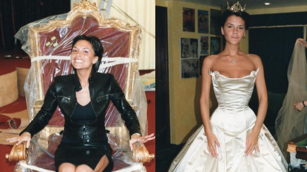 維多利亞發出當年婚禮的側拍照。(圖/翻攝自IG@victoriabeckham)