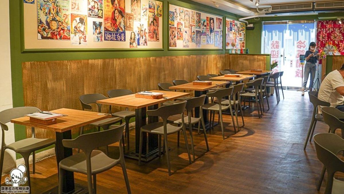 店內採用懷舊裝潢風格。(圖/跟著尼力吃喝玩樂提供)