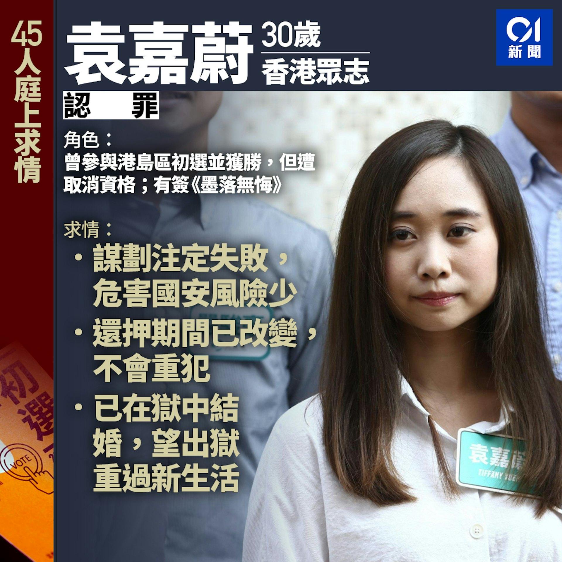 被告袁嘉蔚。（圖／香港01）