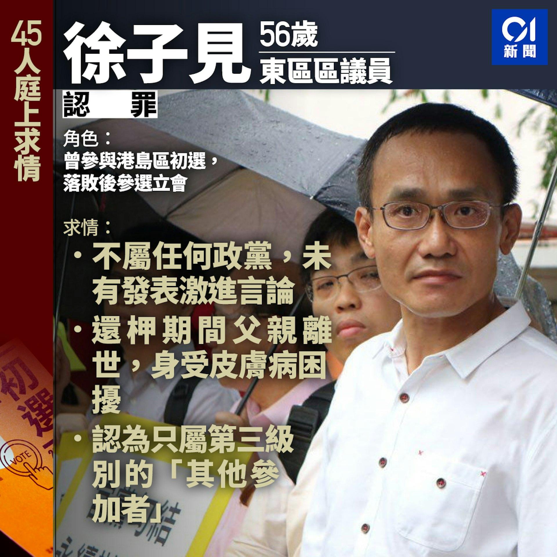 被告徐子見。（圖／香港01）