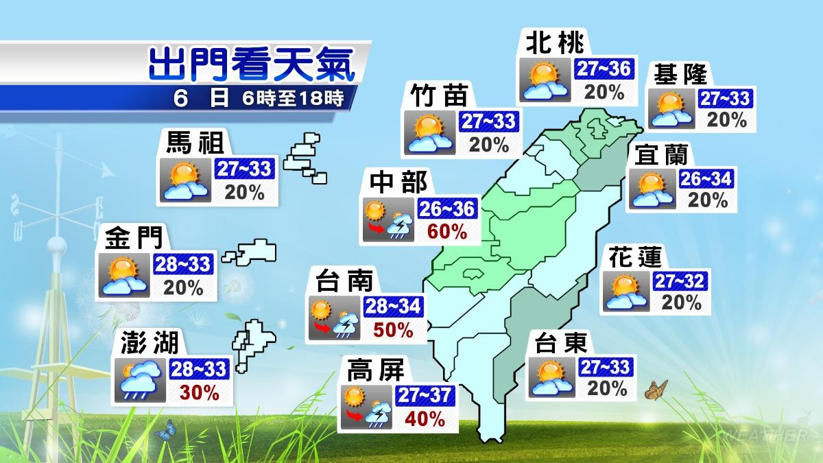 各地天氣預報。（圖／TVBS）
