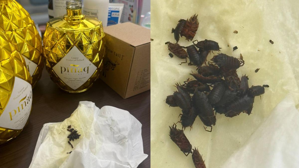 好市多利口酒疑出包！「瓶底泡爛20隻黑蟲」台中男狂吐　財政局出手